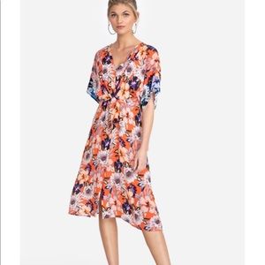 Johnny Was Jade Deepika Tie Front Midi Dress